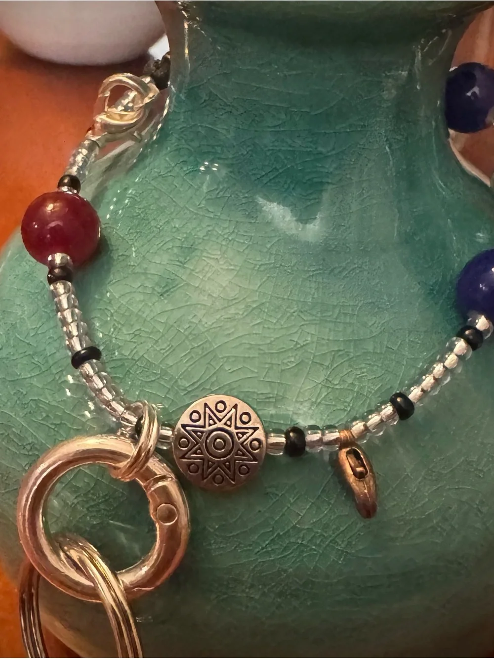 Handcrafted Multicolor Beaded Women’s Necklace with Silver Accents